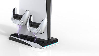 Imp Gaming DLX Twin Charging Tower With Cooling Fans & Game Storage Stand