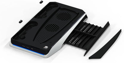 Imp Gaming DLX Twin Charging Tower With Cooling Fans & Game Storage Stand