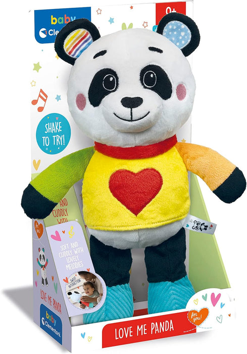 Clementoni - Plüsch-Panda – Love Me Panda – interaktives Spielzeug – Entwicklung von Emotionen – weicher Stoff – kommuniziert und spielt Melodien – für Kinder ab 0 Monaten