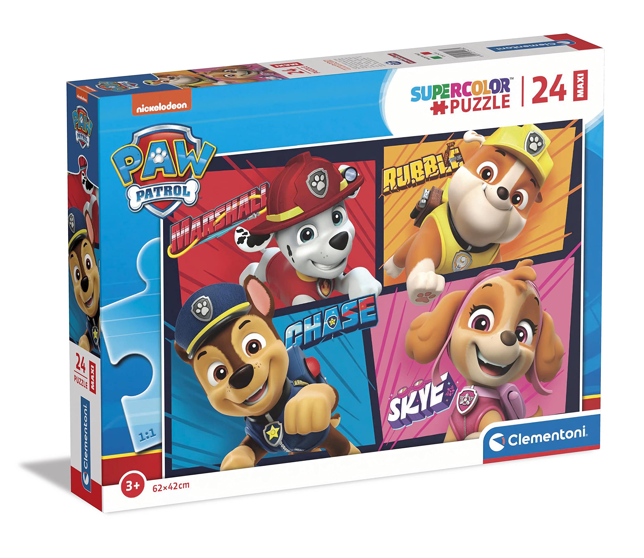 Clementoni - Puzzle Infantil 24 Maxi Piezas Grandes Paw Patrol, Patrulla Canina- Desde 3 años (24238