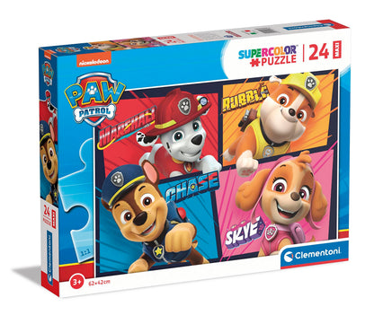 Clementoni - Puzzle Infantil 24 Maxi Piezas Grandes Paw Patrol, Patrulla Canina- Desde 3 años (24238