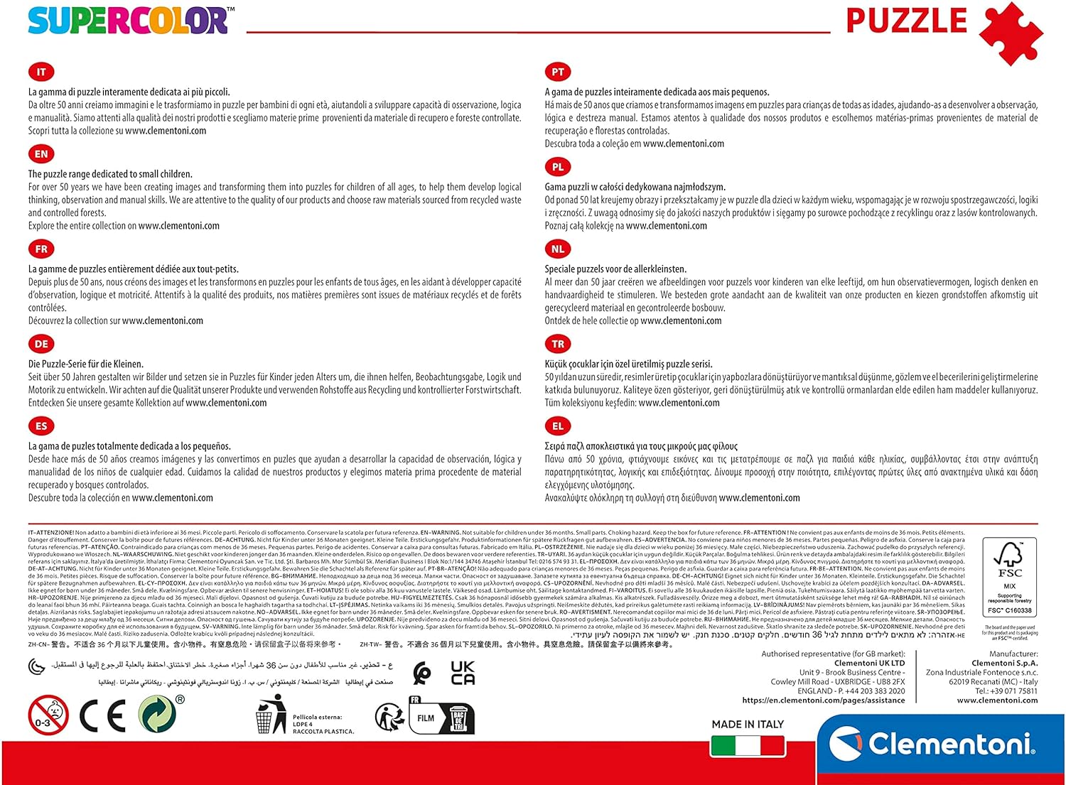 Clementoni - Puzzle Infantil 24 Maxi Piezas Grandes Cars on The Road- Desde 3 años (24239