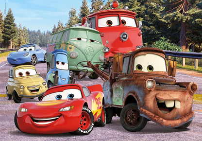 Clementoni - Puzzle Infantil 24 Maxi Piezas Grandes Cars on The Road- Desde 3 años (24239