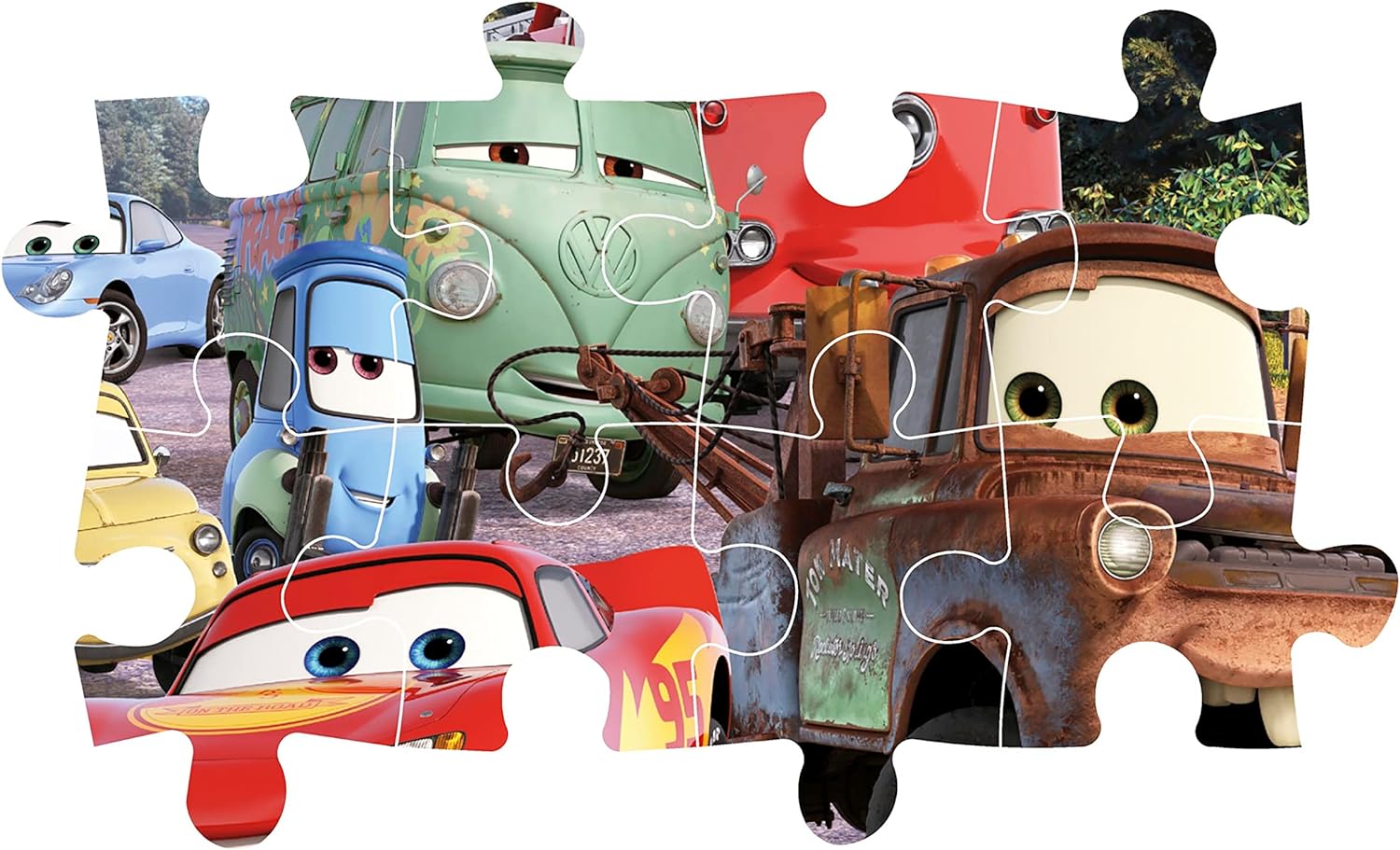 Clementoni - Puzzle Infantil 24 Maxi Piezas Grandes Cars on The Road- Desde 3 años (24239