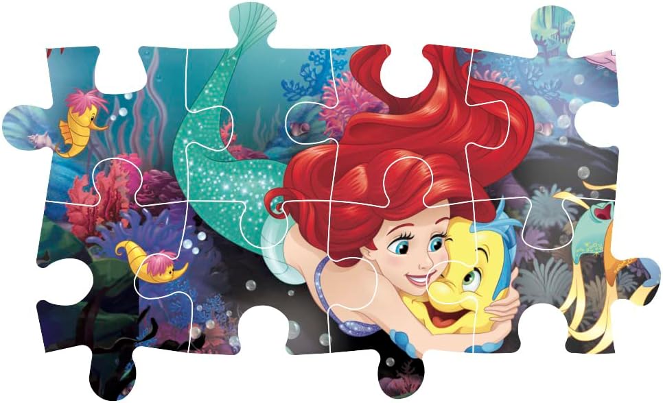 Clementoni - Puzzle Infantil 24 Maxi Piezas Grandes La Sirenita, Disney- Desde 3 años (24243