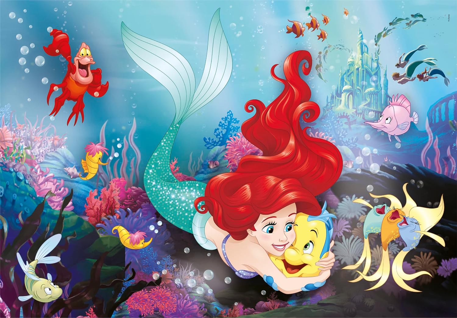 Clementoni - Puzzle Infantil 24 Maxi Piezas Grandes La Sirenita, Disney- Desde 3 años (24243