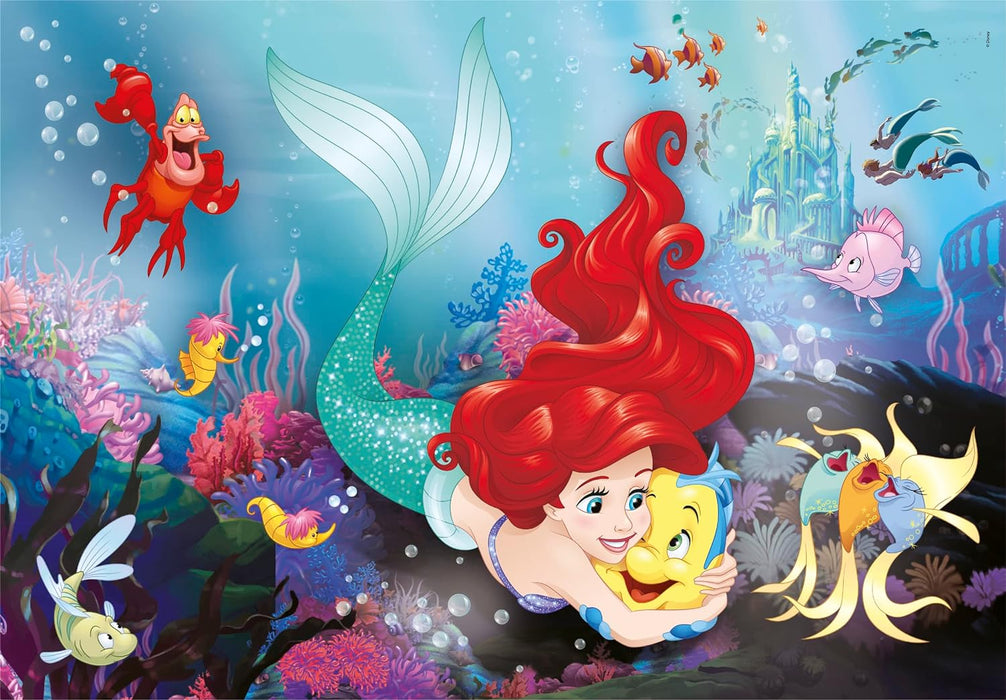 Clementoni - Puzzle Infantil 24 Maxi Piezas Grandes La Sirenita, Disney- Desde 3 años (24243