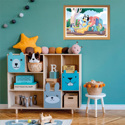 Clementoni 27171 Bluey Supercolor Bluey-104 Pieces-Jigsaw Puzzle for Kids Age 6-Made in Italy, Multi-Coloured