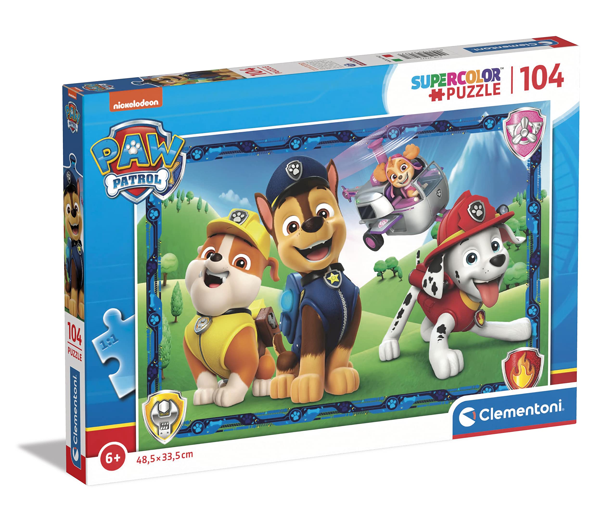 Clementoni - Puzzle Infantil 104 Piezas Paw Patrol, Patrulla Canina - Desde 6 años (27177