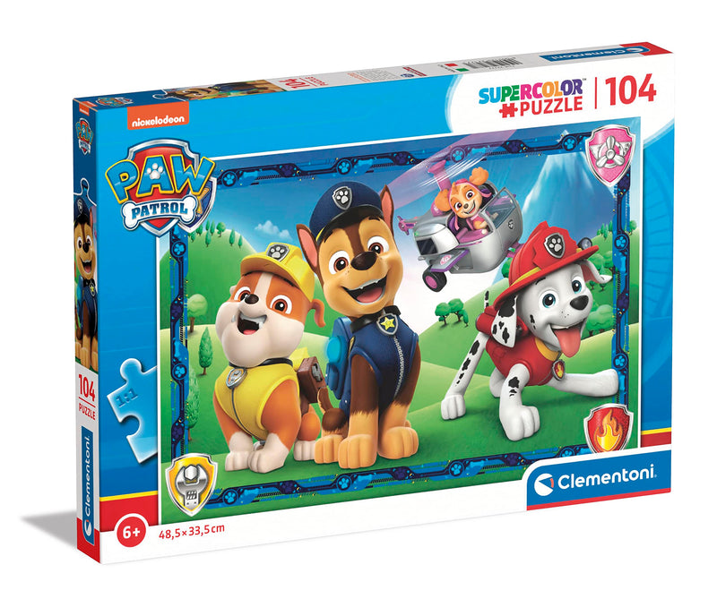 Clementoni - Puzzle Infantil 104 Piezas Paw Patrol, Patrulla Canina - Desde 6 años (27177