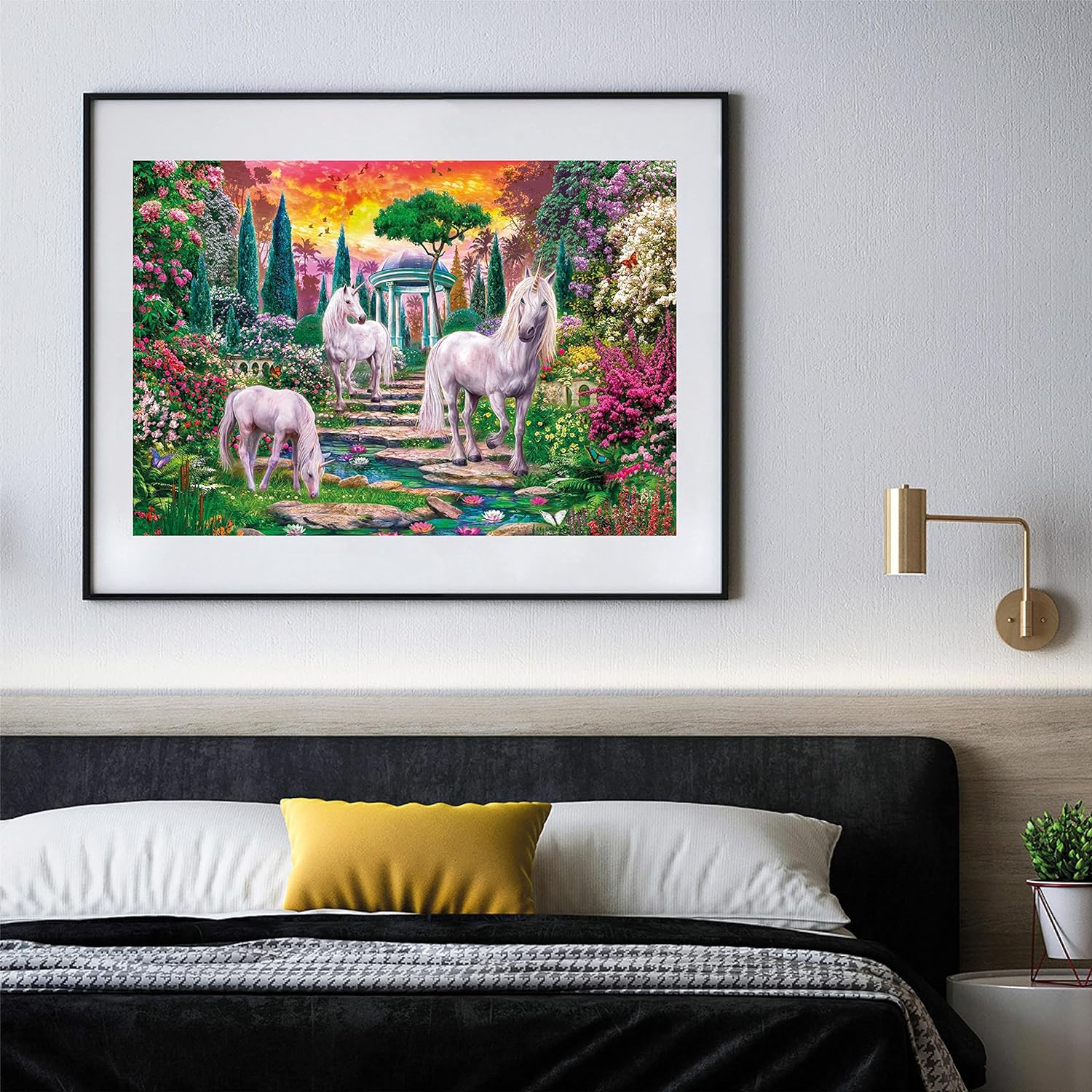 Clementoni 32575 Collection-Classical Garden Unicorns-2000 Pieces-Adult Jigsaw Puzzles, Made in Italy, Multi-Coloured