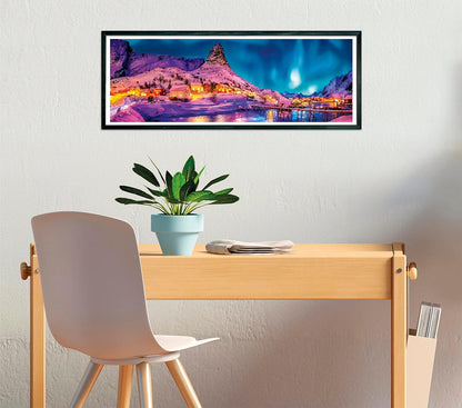 Clementoni 39747 Collection Panorama Colorful Night Over Lofoten Islands 1000 Pieces, Jigsaw Puzzle for Adults-Made, Multi-Coloured