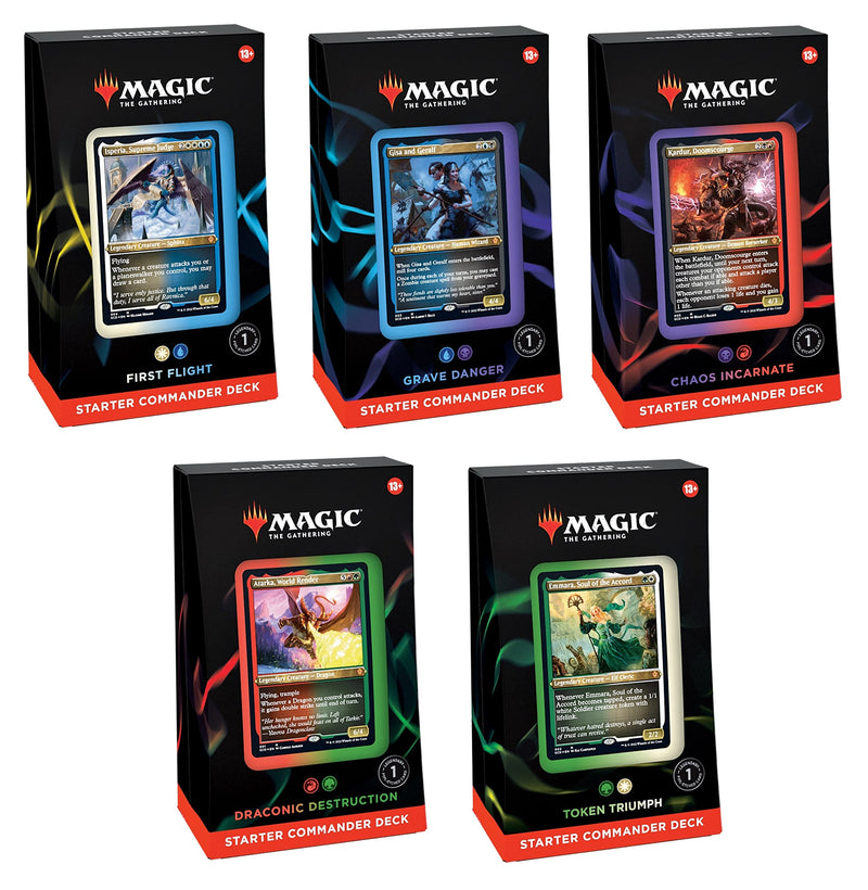 Magic the Gathering Starter Commander 2022 Commander Decks (5 Decks Per Display) (C99230000)