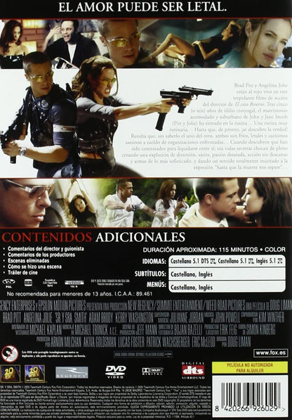Sr. &Amp; Sra. Smith (Import Dvd) (2006) Brad Pitt; Kerry Washington; Adam Bro
