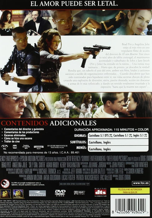 Sr. &Amp; Sra. Smith (Import Dvd) (2006) Brad Pitt; Kerry Washington; Adam Bro