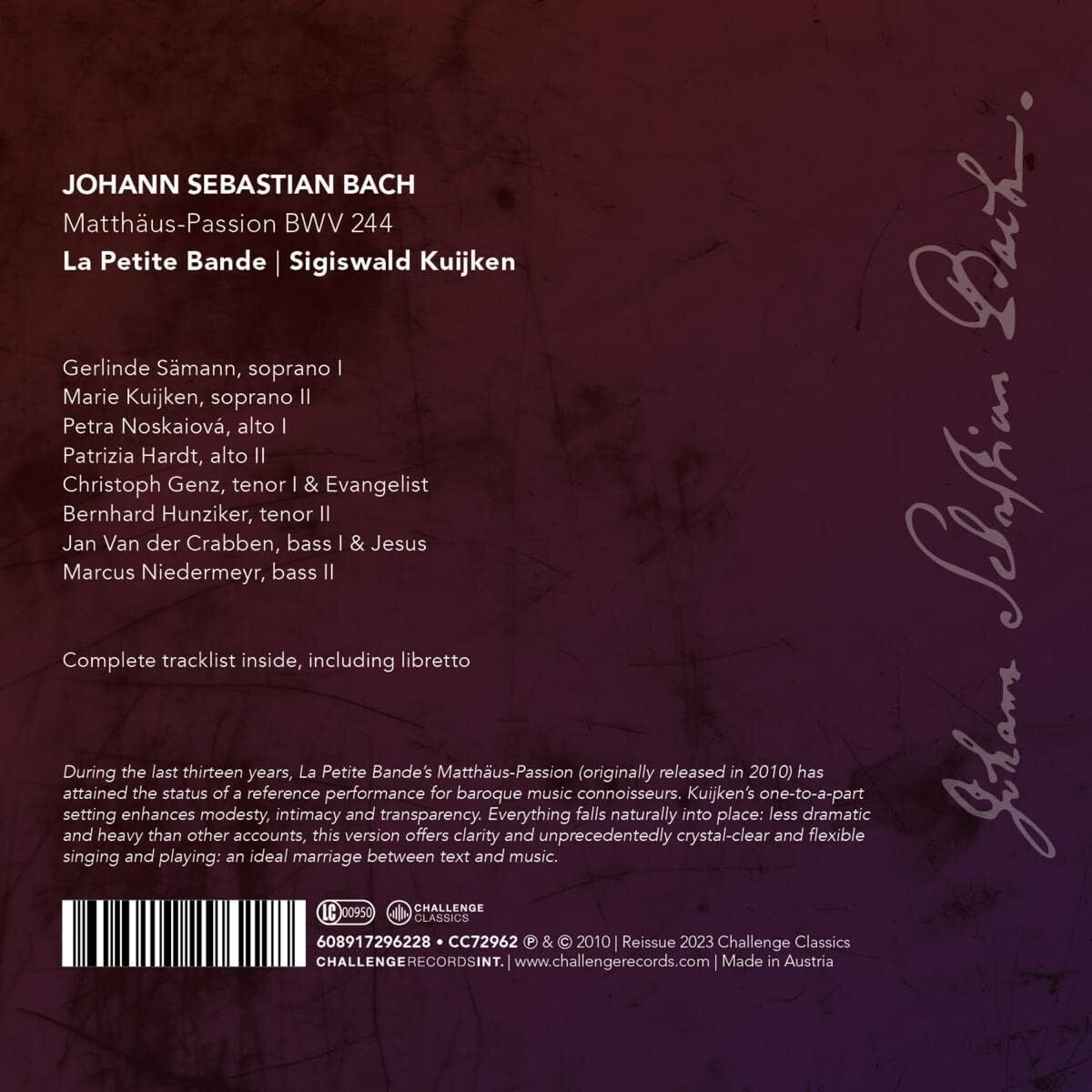 Johann Sebastian Bach: Matthäus-Passion
