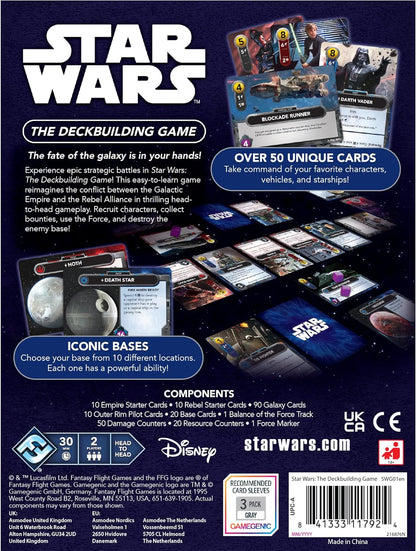 Fantasy Flight Games | Star Wars: The Deck-Building Game | Strategy Card Game | Ages 12+ | 2 Players | 30 Minutes Playing Time