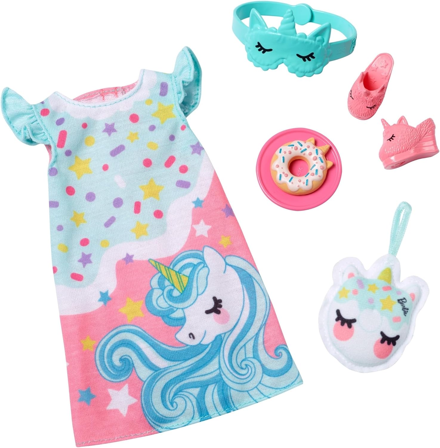 Barbie Clothes, Preschool Toys, My First Fashion Pack, Pajamas and Slippers, Easy Dress-Up Play, Bedtime Accessories