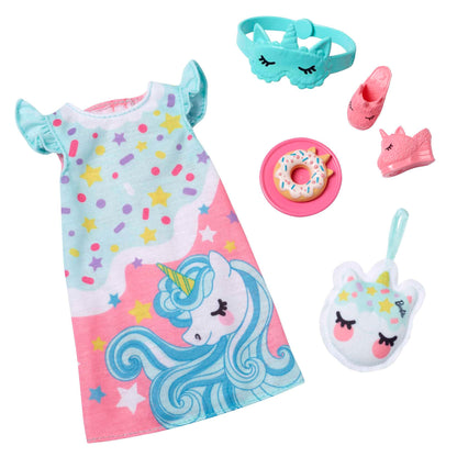 Barbie Clothes, Preschool Toys, My First Fashion Pack, Pajamas and Slippers, Easy Dress-Up Play, Bedtime Accessories