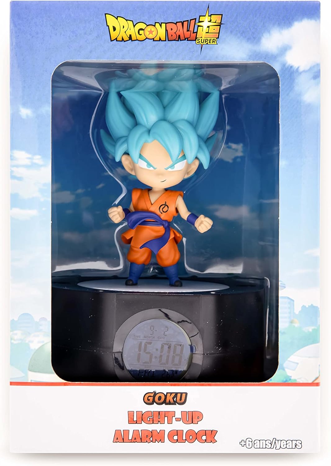 TEKNOFUN Goku Luminous Dragon Ball Super Alarm Clock, Blue / Orange