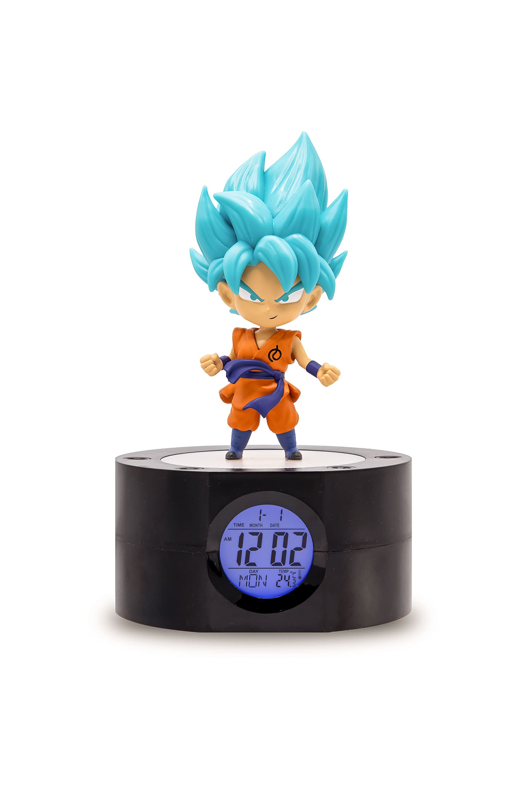 TEKNOFUN Goku Luminous Dragon Ball Super Alarm Clock, Blue / Orange
