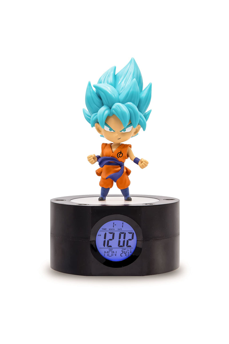 TEKNOFUN Goku Luminous Dragon Ball Super Alarm Clock, Blue / Orange