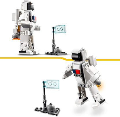 LEGO 31134 Creator 3in1 Spaceshuttle Spielzeug zum Astronauten zum Raumschiff, Konstruktionsspielzeug für Kinder, Jungen, Mädchen ab 6 Jahren, kreative Geschenkidee