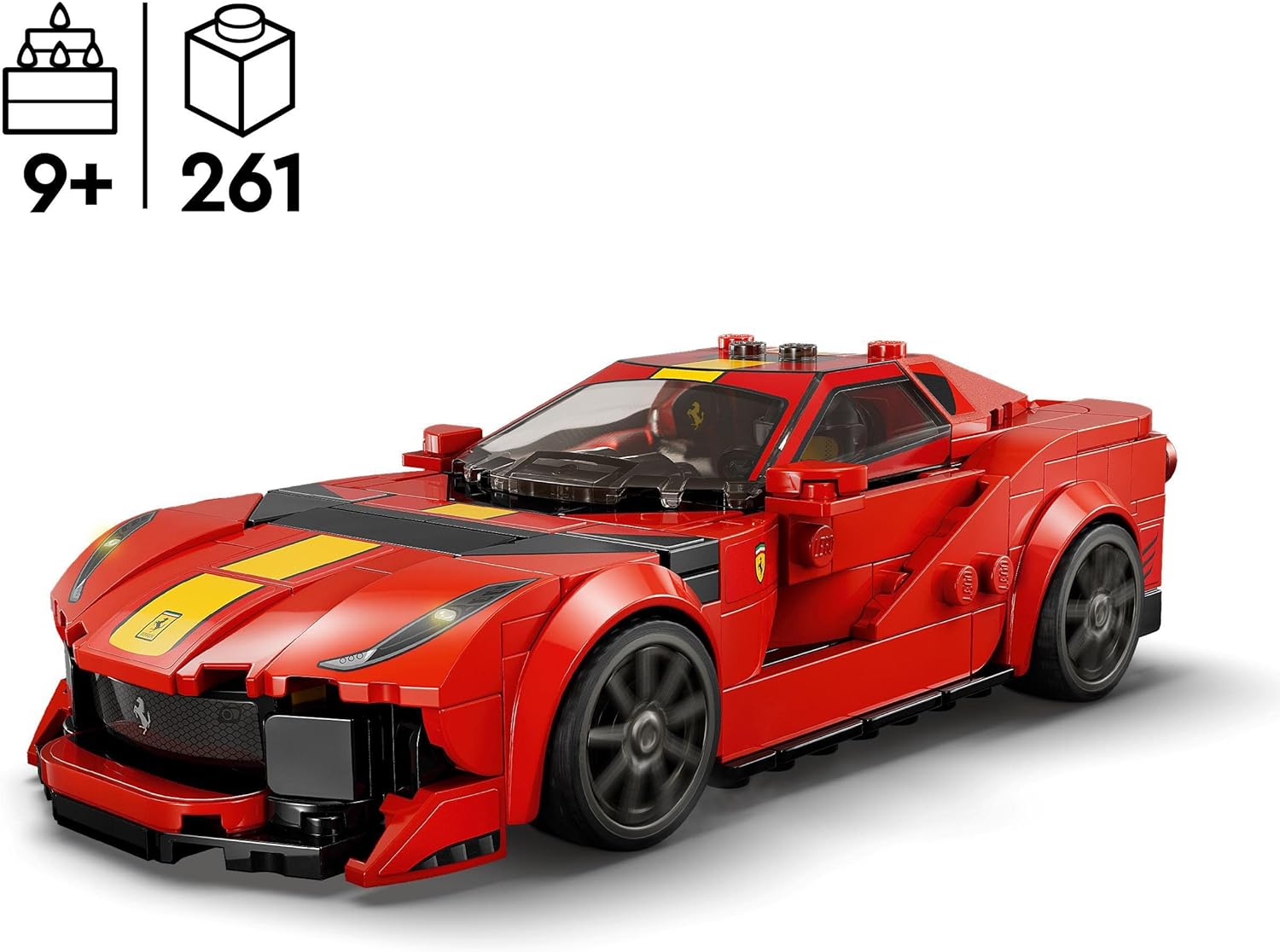 LEGO Speed Champions Ferrari 812 Competizione, Sports Car Toy Model Building Kit for Kids, Boys & Girls, 2023 Series, Collectible Race Vehicle Set 76914