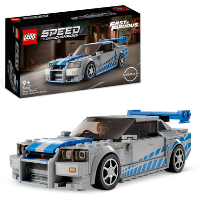 LEGO 76917 Speed Champions 2 Fast 2 Furious Nissan Skyline GT-R (R34) Macchina Giocattolo