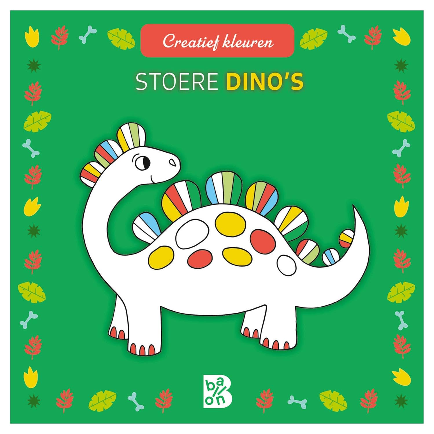 Stoere dino's (vierkant formaat) (Creatief kleuren, 1