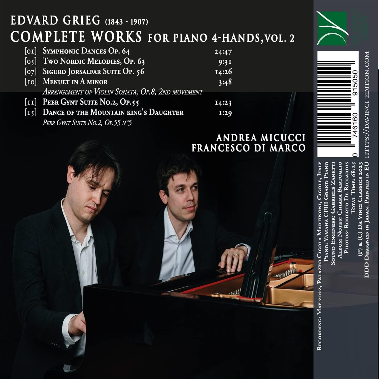 Grieg: Complete Works For Pianos 4-Hands Vol 2