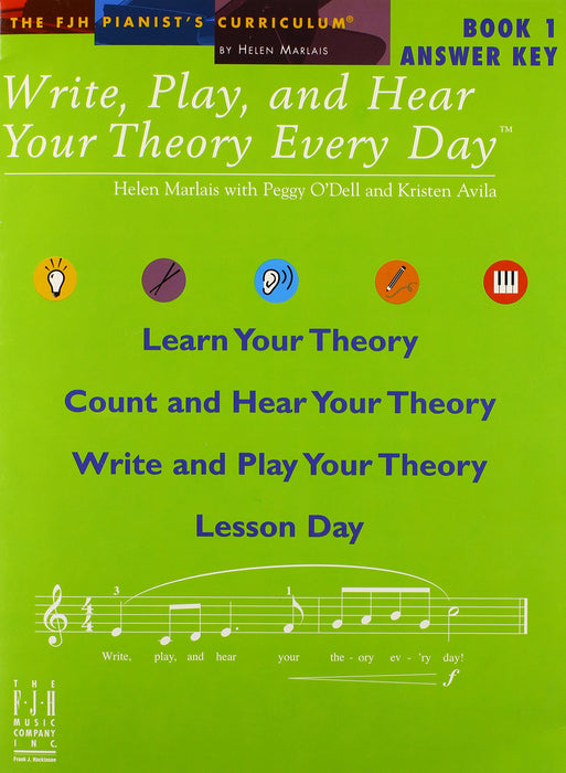 Write, Play, and Hear Your Theory Every Day Answer Key, Book 1