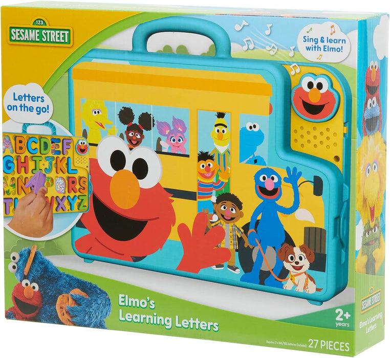 Just Play 57588-GER-2K-004-OPP Sesame Street Elmo Sesamstraße Elmos Lernbuchstaben im Lerntafel-Bus, Lernen und Bildung im Vorschulalter, Kinderspielzeug ab 2 Jahren, Mehrfarbig, 28.58