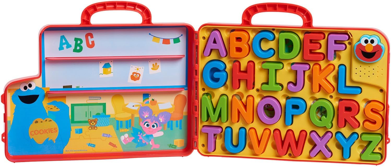 Just Play 57588-GER-2K-004-OPP Sesame Street Elmo Sesamstraße Elmos Lernbuchstaben im Lerntafel-Bus, Lernen und Bildung im Vorschulalter, Kinderspielzeug ab 2 Jahren, Mehrfarbig, 28.58