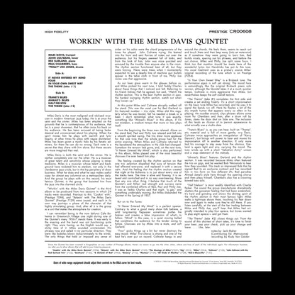 Workin' With the Miles Davis Quintet