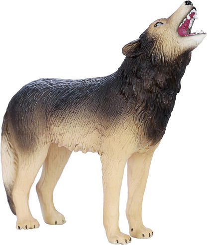 MOJO Wolf Howling Woodland Wildlife Animal Model Toy Figure