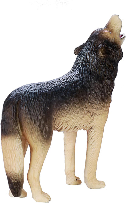 MOJO Wolf Howling Woodland Wildlife Animal Model Toy Figure