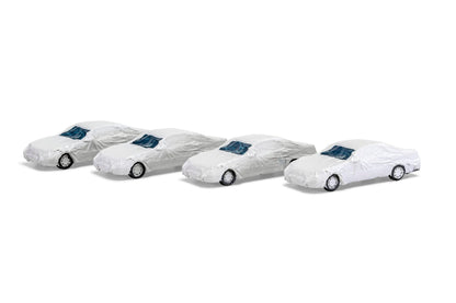 Arnold- Heico, Set de 4 Unidades Coches bajo Lona Blanca, Escala H0, Color (HC2100