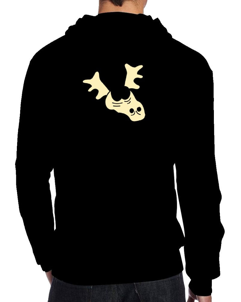 DIY Hong Kong Emblem Mens Hoodies, Black, L