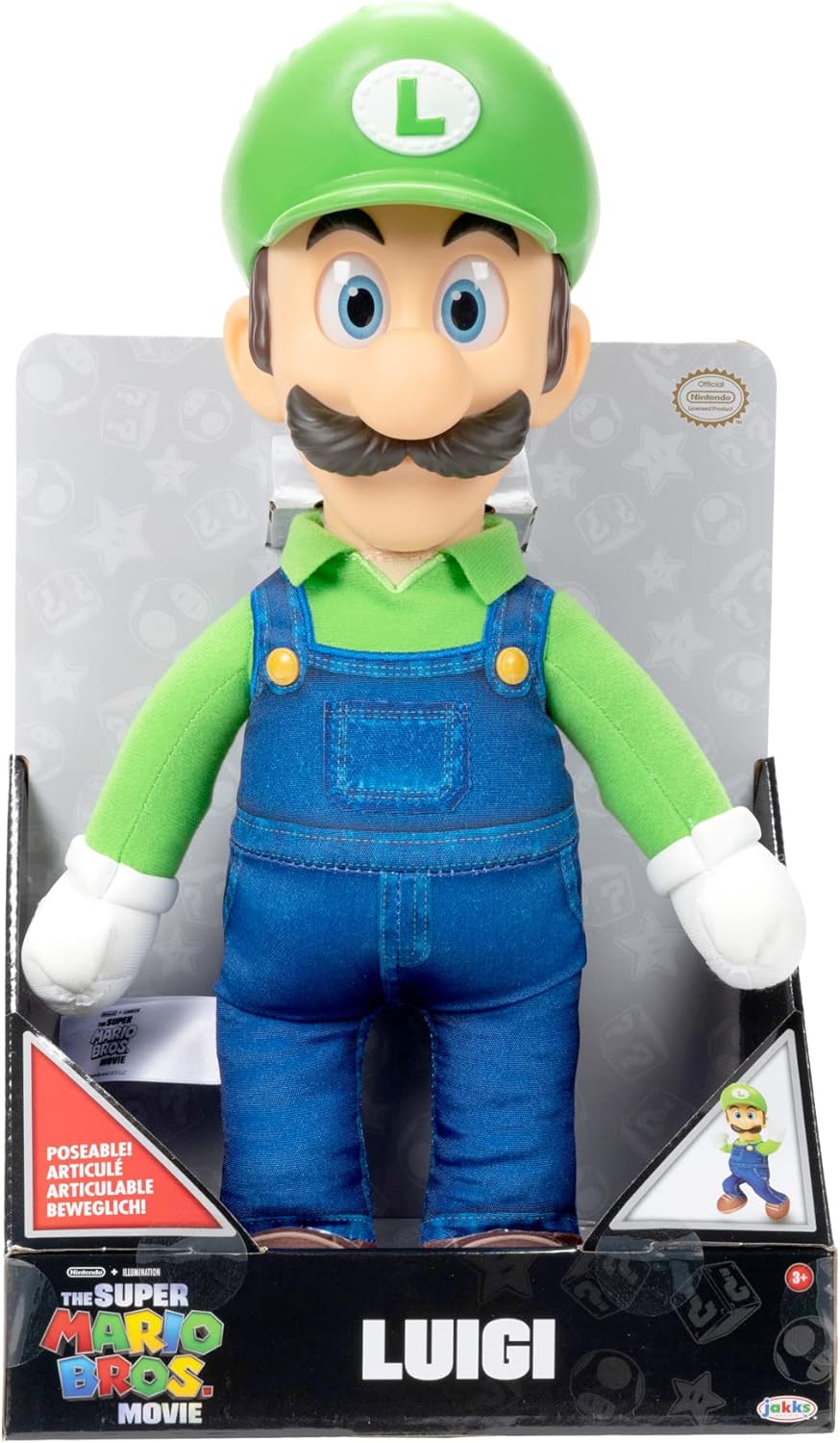Nintendo Super Mario Movie 35cm Roto Plüsch - Luigi