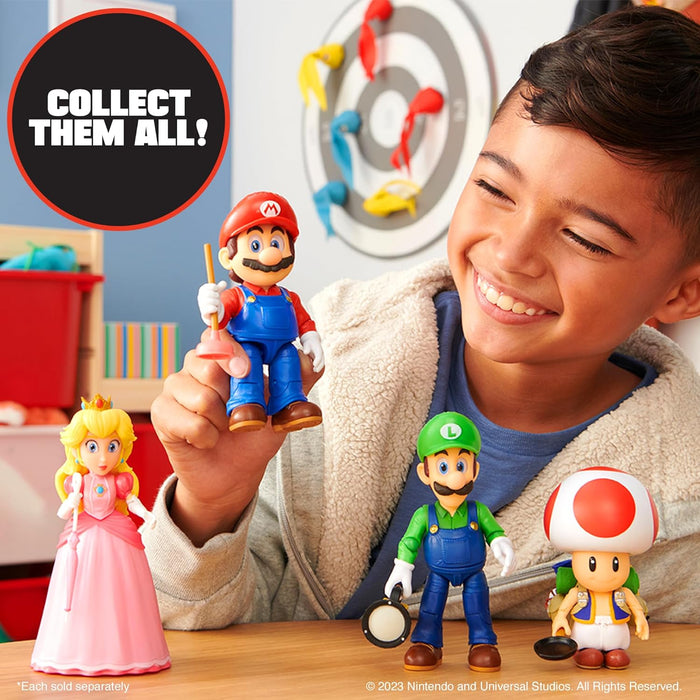 The Super Mario Movie 5”/ 12.5cm Mario Action Figure with Plunger Accessory