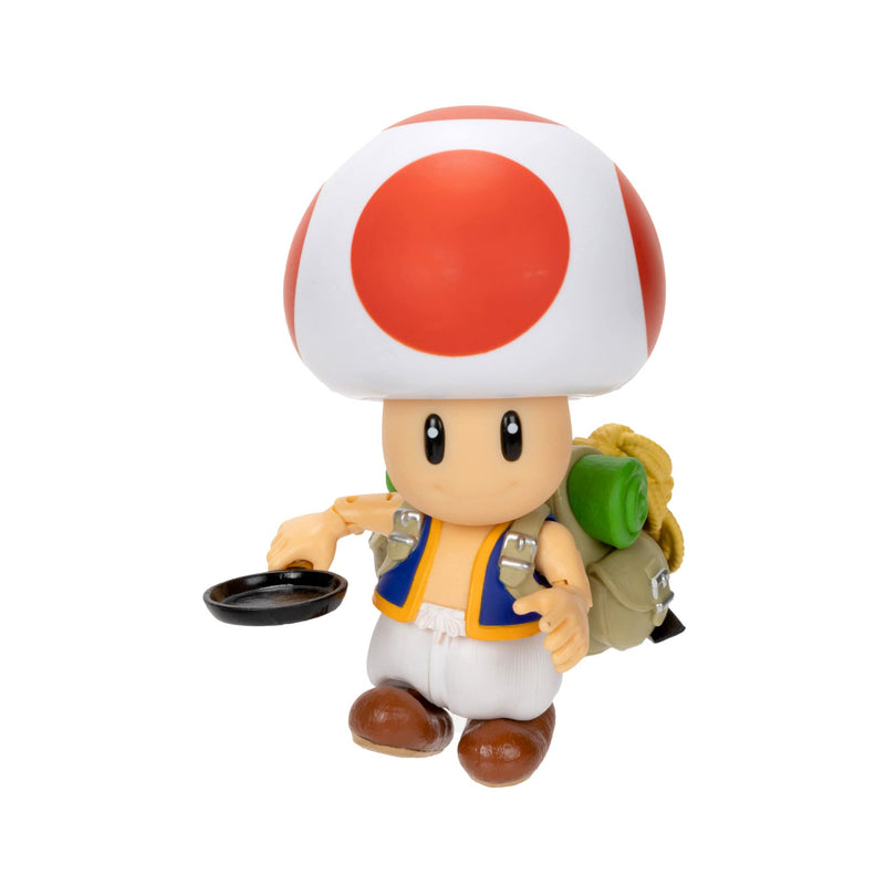 The Super Mario Bros. Movie - 5 Inch Action Figures Series 1 – Toad Figure with Frying Pan Accessory