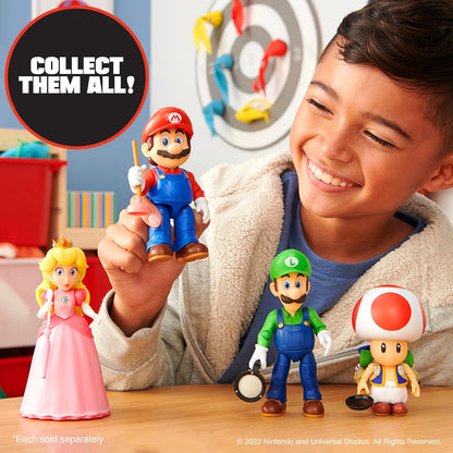 The Super Mario Bros. Movie - 5 Inch Action Figures Series 1 – Toad Figure with Frying Pan Accessory
