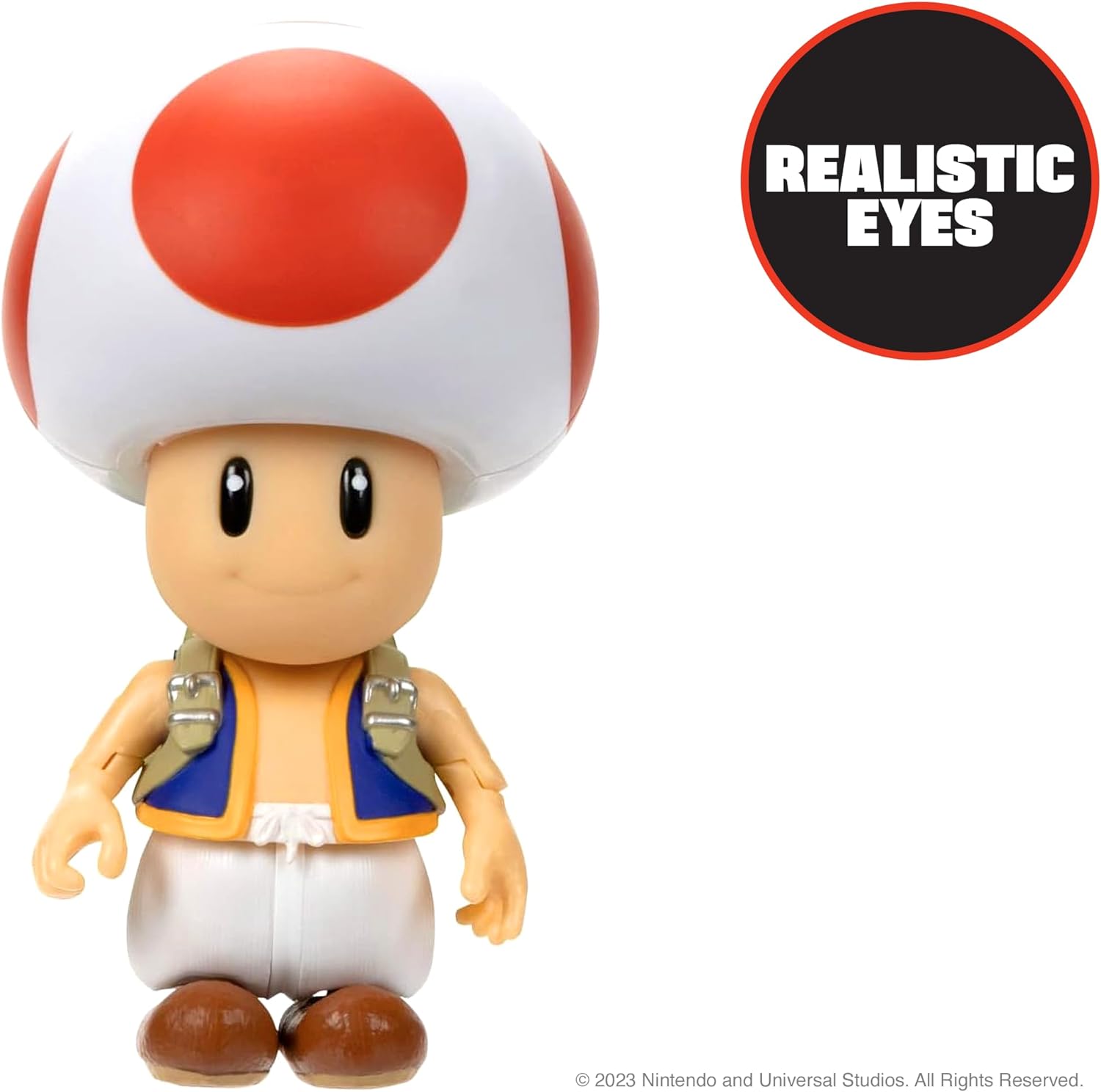 The Super Mario Bros. Movie - 5 Inch Action Figures Series 1 – Toad Figure with Frying Pan Accessory