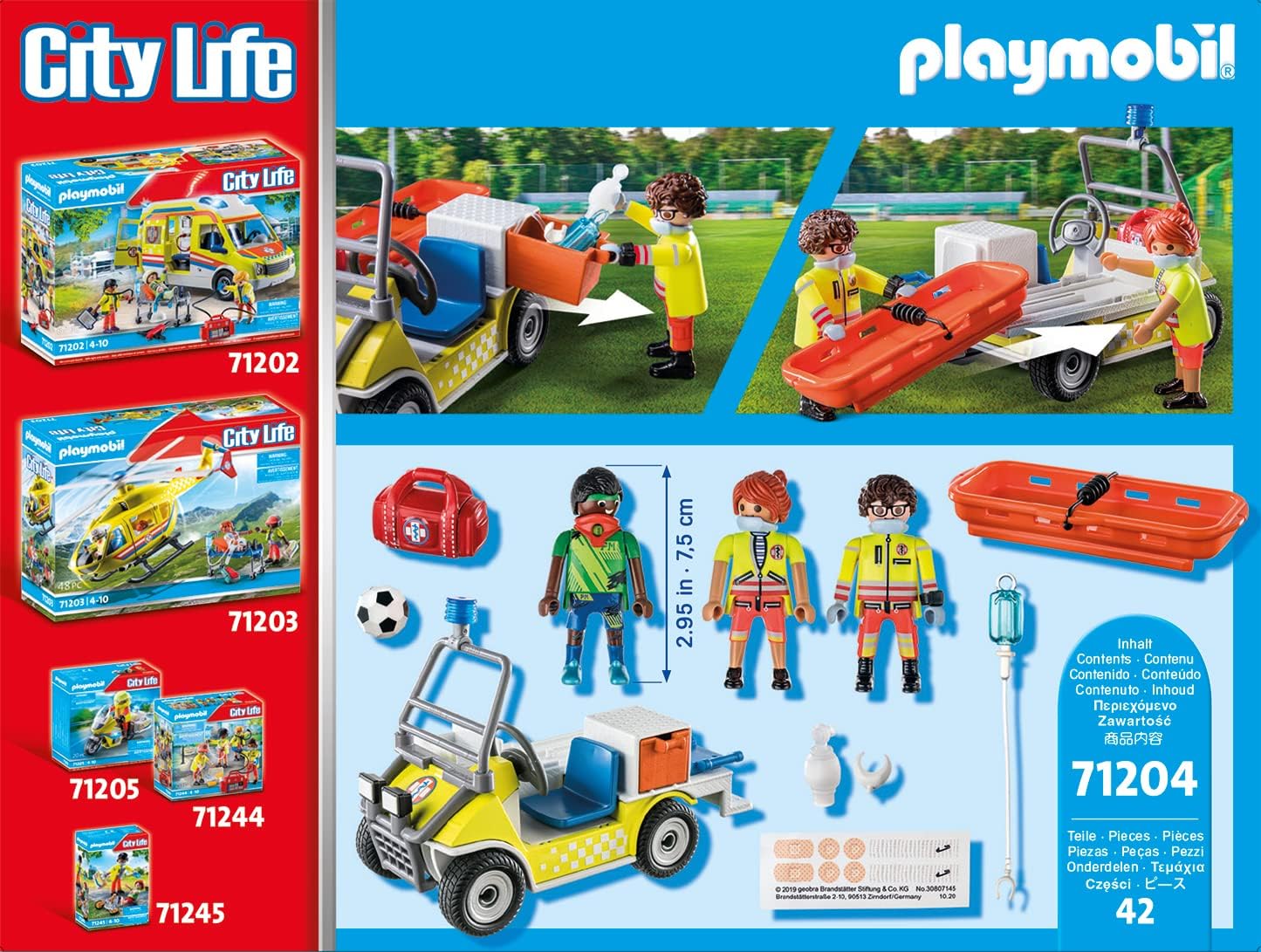 Playmobil 71204 City Life Rescue Cart, emergency services Toys set, Fun Imaginative Role-Play, PlaySets Suitable for Children Ages 4+