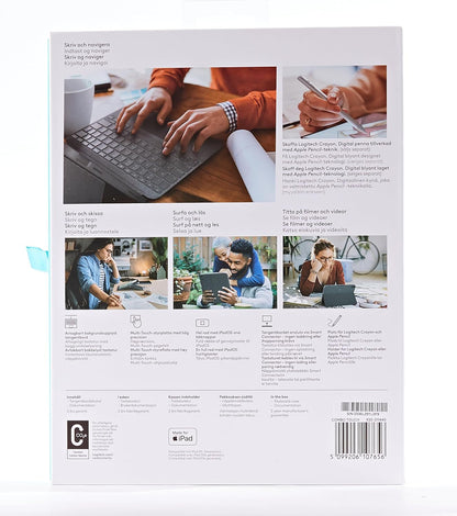 Logitech Combo Touch Detachable Keyboard Case for iPad (10th gen) - Grey - PAN Nordic Layout