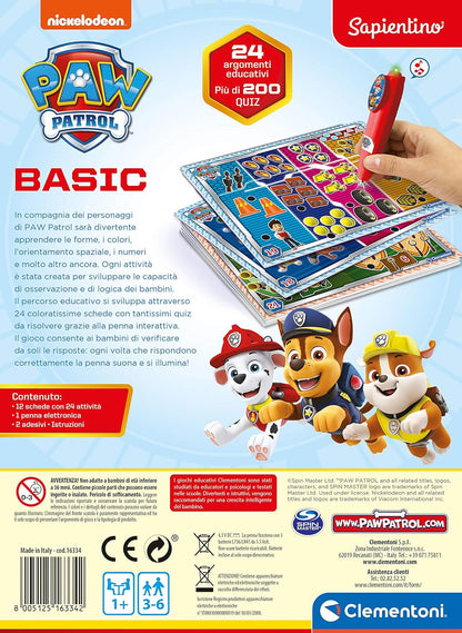 Clementoni- Paw Patrol Educational Quiz Game: Fun Learning Card Game with 200+ Activities (3-6+ Years