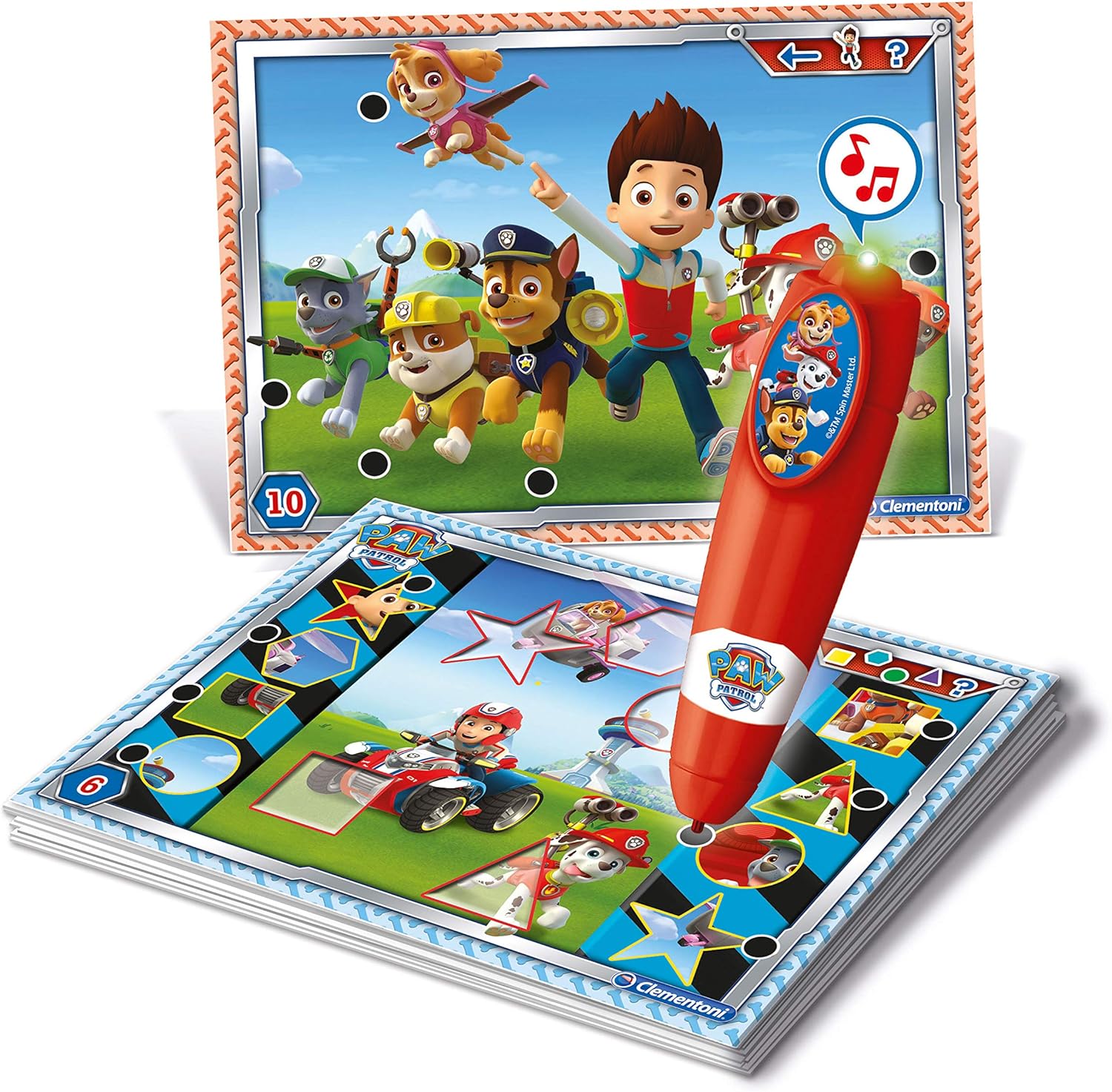 Clementoni- Paw Patrol Educational Quiz Game: Fun Learning Card Game with 200+ Activities (3-6+ Years