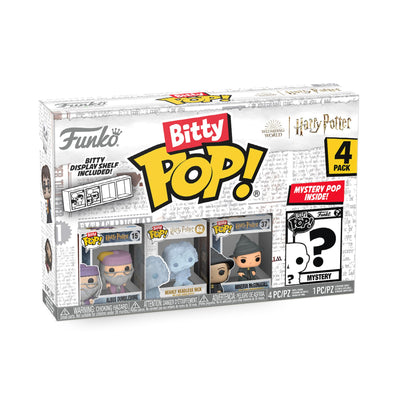 Funko Bitty Pop! Harry Potter Mini Collectible Toys 4-Pack - Albus Dumbledore, Nearly Headless Nick, Minerva McGonagall & Mystery Chase Figure (Styles may vary