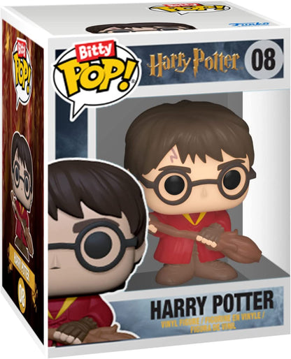 Funko Bitty POP! Harry Potter - Harry Potter™, Draco Malfoy™, Dobby™ and A Surprise Mystery Mini Figure - 0.9 Inch (2.2 Cm) Collectable - Stackable Display Shelf Included - Gift Idea - Cake Topper